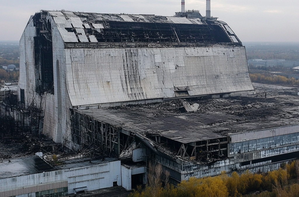 Chernobyl Roof Damaged After Drone Strike